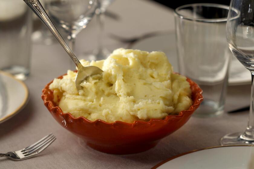 Creamy mashed potatoes for Thanksgiving.