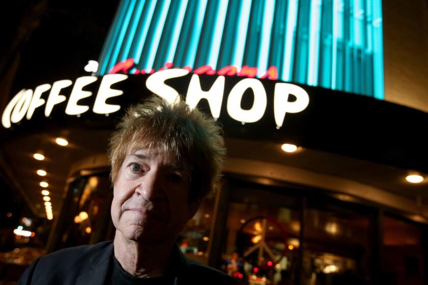 LOS ANGELES, CALIF. - MAY 31, 2017. After 40 years at KROQ, DJ Rodney Bingenheimer is mpoving his show to satellite radio. (Luis Sinco/Los Angeles Times)
