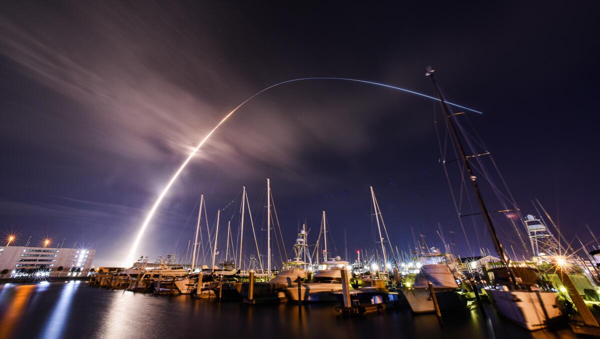Rocket launch at Cape Canaveral in Florida
