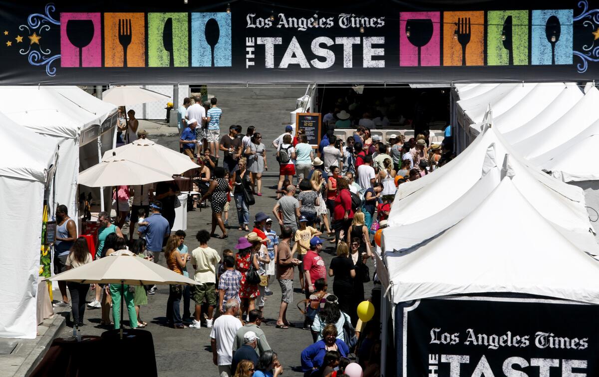 Food fans crowd into the Taste in 2013.
