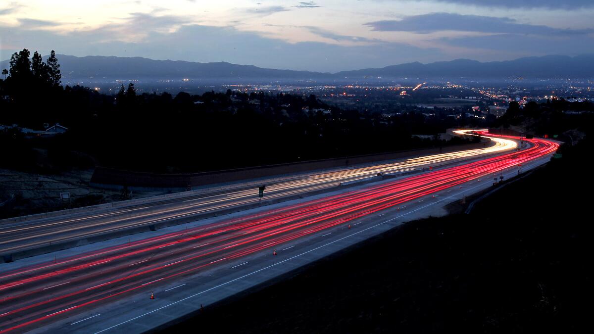 The 405 Freeway connecting Los Angeles' Westside to the San Fernando Valley.