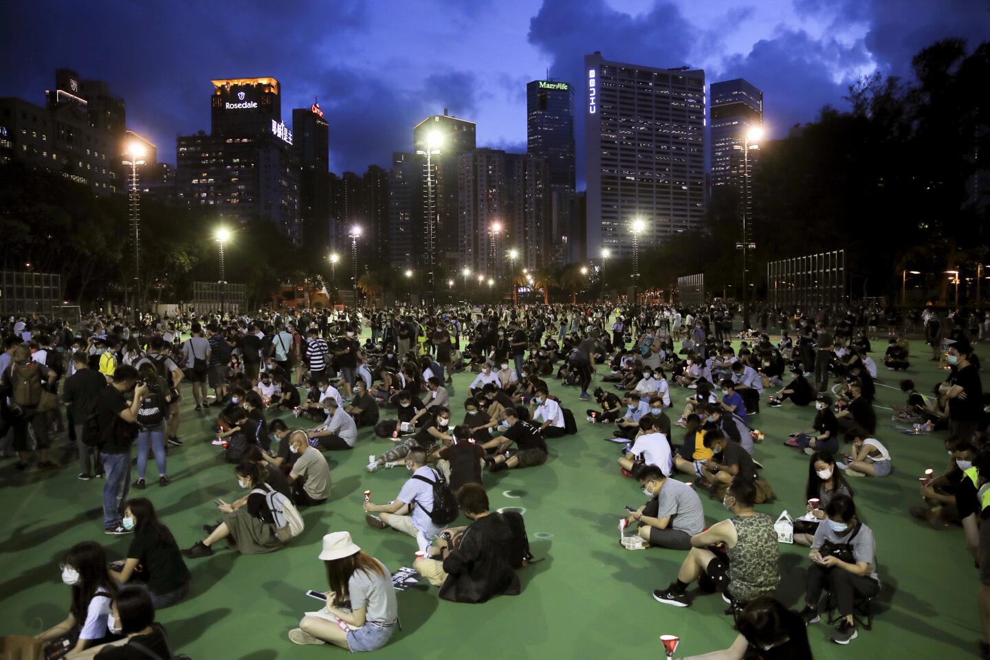Tiananmen Square vigil in Hong Kong