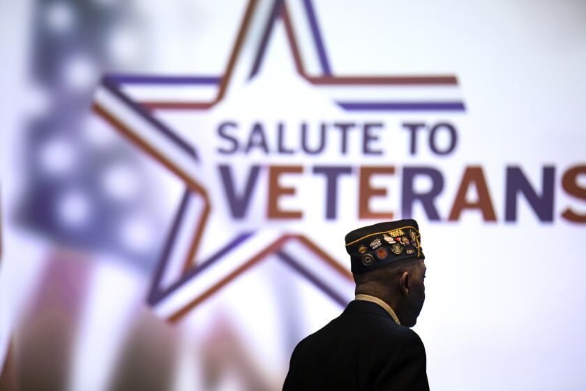 Ron Harrell, a Navy Petty Officer veteran of the Vietnam War was one of the people who attended the Salute to Veterans program at the San Diego Union-Tribune's 10th annual Successful Aging Expo, held at the San Diego Convention Center, November 2, 2019.