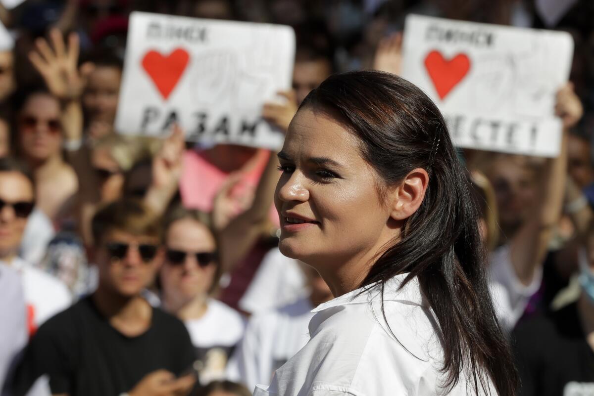 Sviatlana Tsikhanouskaya, Belarusian opposition leader