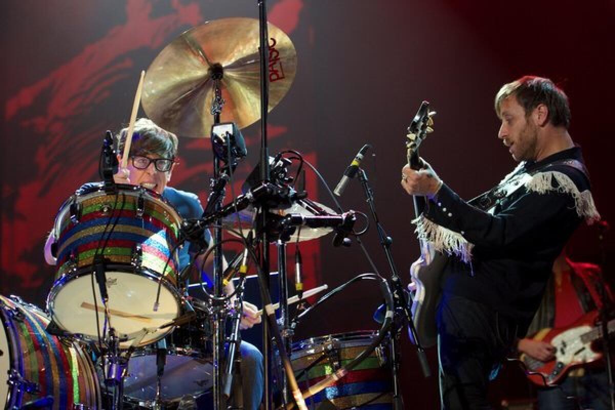 The Black Keys are returning to San Diego for a concert at North Island Credit Union Amphitheatre. The band's co-founders, shown above, are drummer Patrick Carney and guitarist-singer Dan Auerbach.
