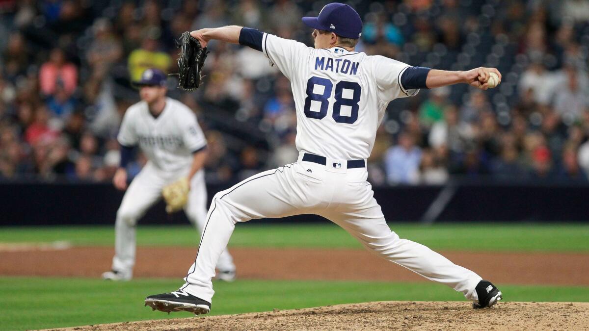 Talking with  Padres reliever Phil Maton