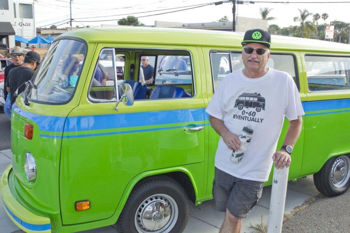 John Simone with his 1973 VW Wild Westerner (one of only 150 made) at an Encinitas Cruise Nights event in 2018.
