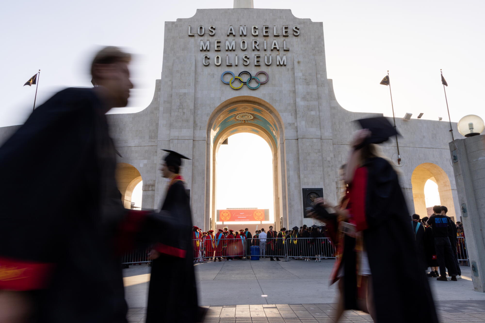 Coliseum Graduation USC commencement takes place at the Coliseum with a drone show ...