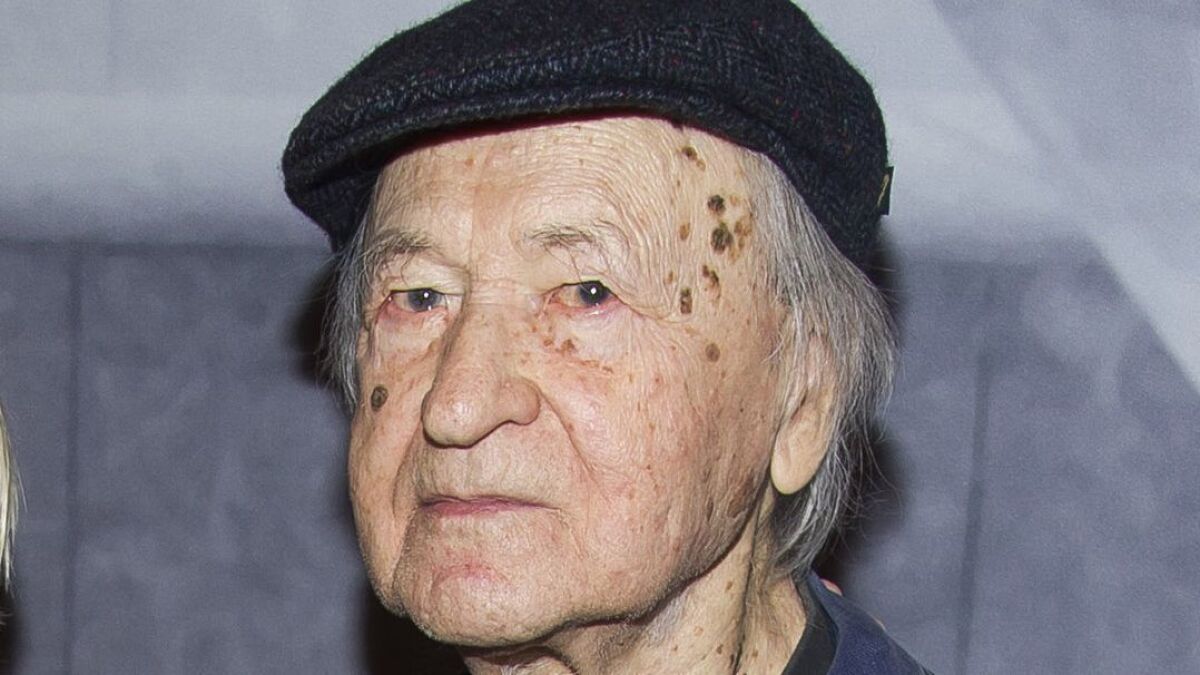 Lithuanian-born director Jonas Mekas attends the Whitney Museum Gala in New York on Nov. 19, 2014.
