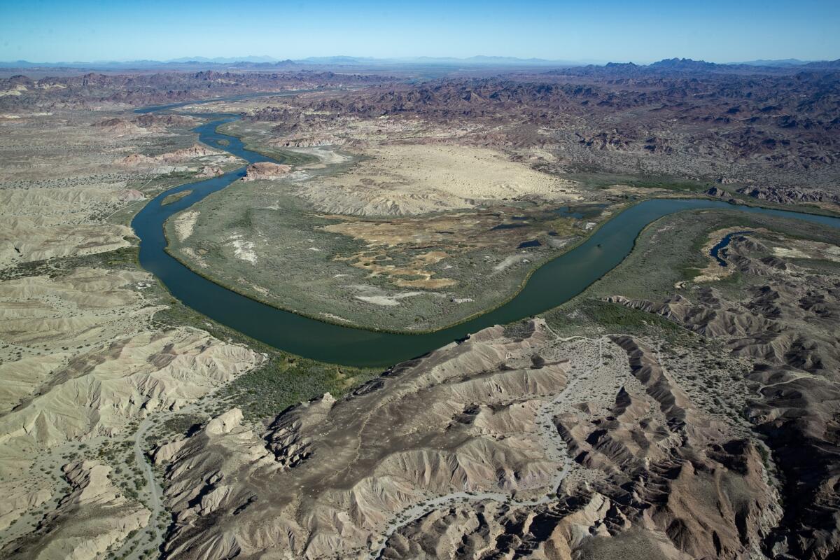 Aerial view of the Colorado River