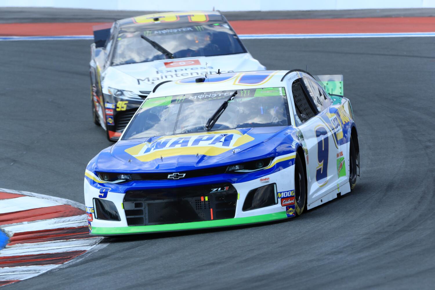 CHARLOTTE, NORTH CAROLINA - SEPTEMBER 29: Chase Elliott, driver of the #9 NAPA Auto Parts Chevrolet, during the Monster Energy NASCAR Cup Series Bank of America ROVAL 400 at Charlotte Motor Speedway on September 29, 2019 in Charlotte, North Carolina. (Photo by Streeter Lecka/Getty Images)
