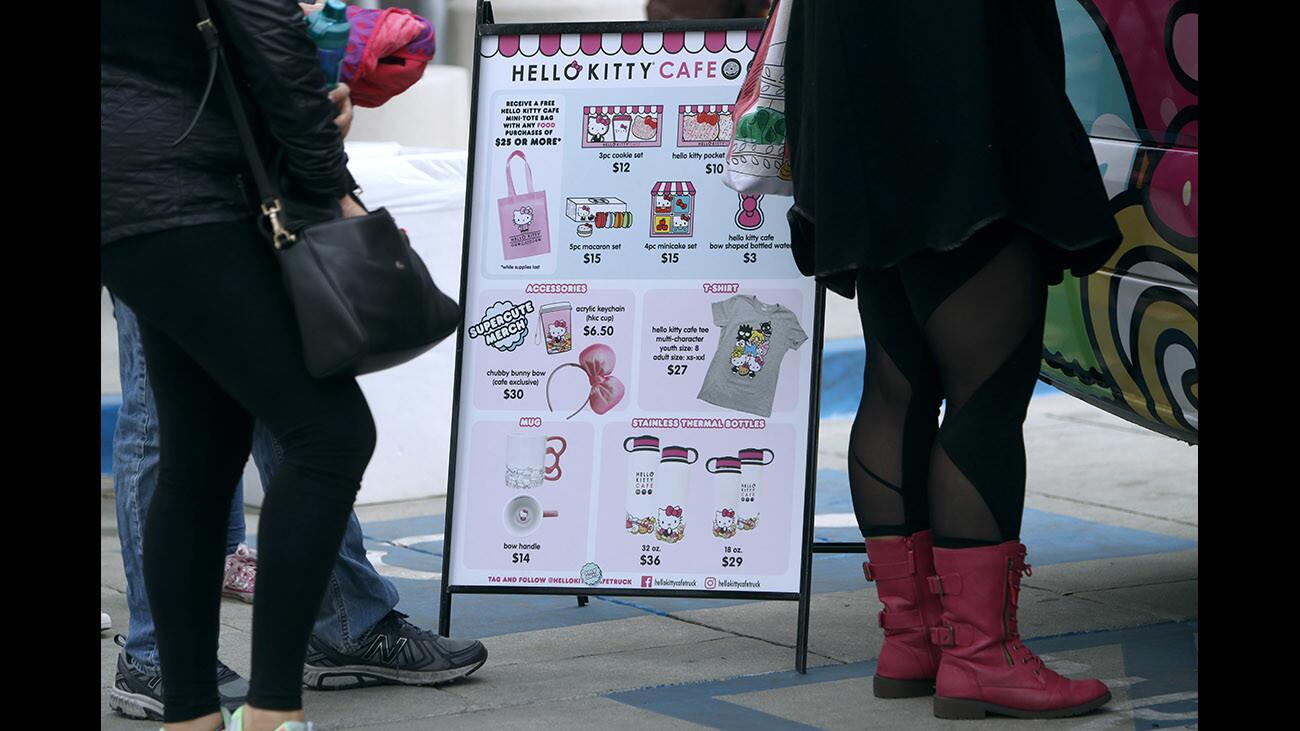 Photo Gallery: Crowds rush to the Hello Kitty Cafe truck parked in Burbank