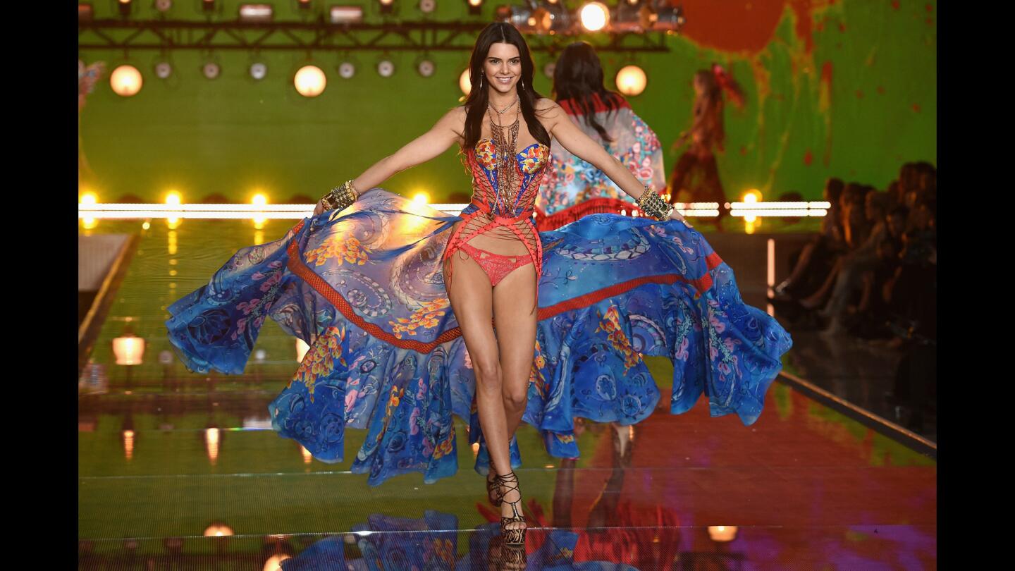 Model Kendall Jenner from California walks the runway during the 2015 Victoria's Secret Fashion Show. Backstage photos | Celebrity photos