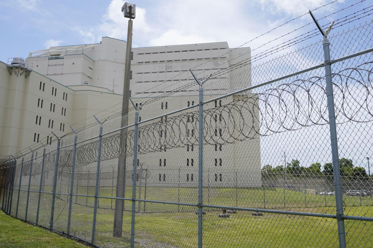 Exterior of the Palm Beach County Main Detention Center.