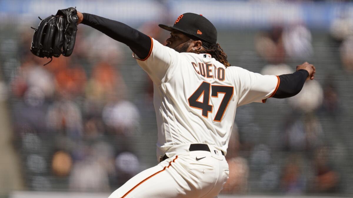 SF Giants' Johnny Cueto hopes to start Opening Day