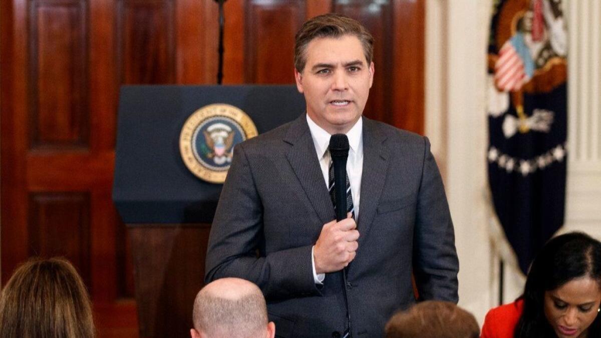 CNN journalist Jim Acosta before the Nov. 7, 2018, news conference at the White House.