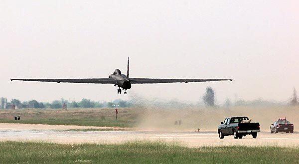 A U-2 reconnaissance plane takes off from Beale Air Force Base in 2000 near Marysville, Calif. Although the plane is perhaps best known for being shot down over the Soviet Union in 1960 and the subsequent capture of pilot Francis Gary Powers, the U-2 continues to play a critical role in national security today, hunting Al Qaeda forces in the Middle East. The aging cold warrior once slated for retirement in 2015 may fight on into the next decade.