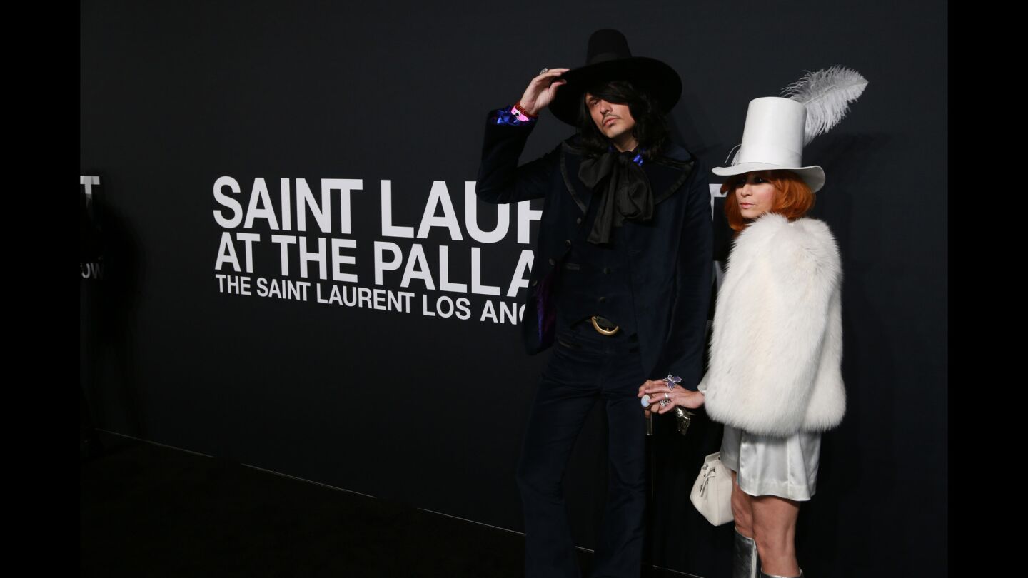 The Saint Laurent fashion show in Los Angeles at the Palladium.