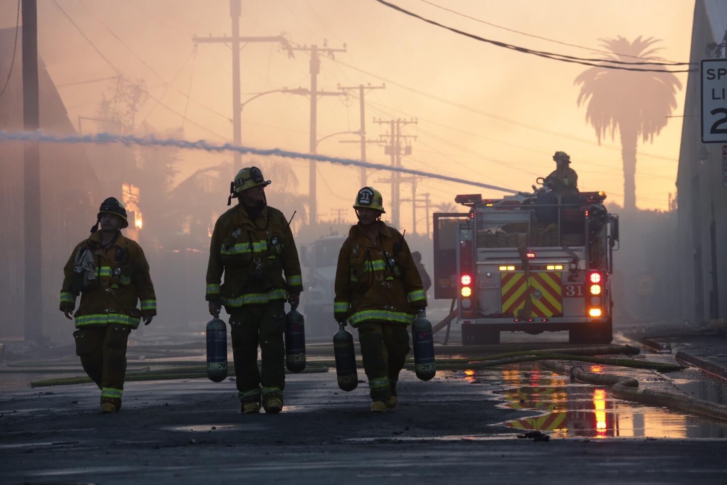 Commercial fire in South LA