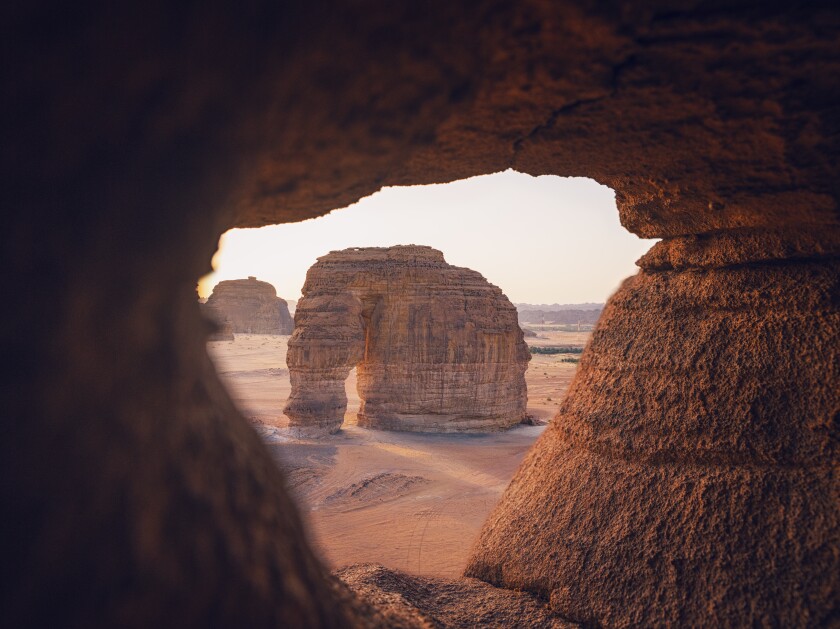 Elephant Rock, in the Desert of Al Ula, where the next iteration of Desert X is set to take place.