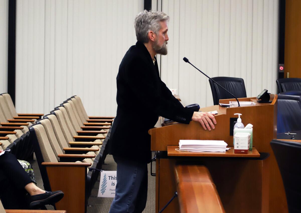 Dancs hasn't appeared at Cypress City Council since making his allegations against Grant in late April.