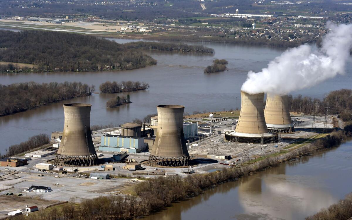 Aerial view of Three Mile Island.