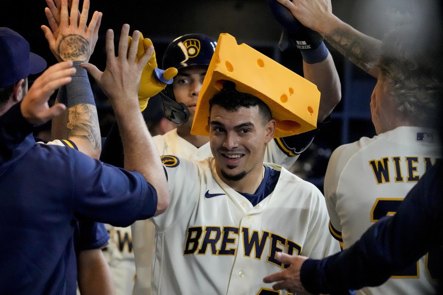 Brewers' Adames returns less than 2 weeks after getting hit in head with  liner while in dugout - The San Diego Union-Tribune