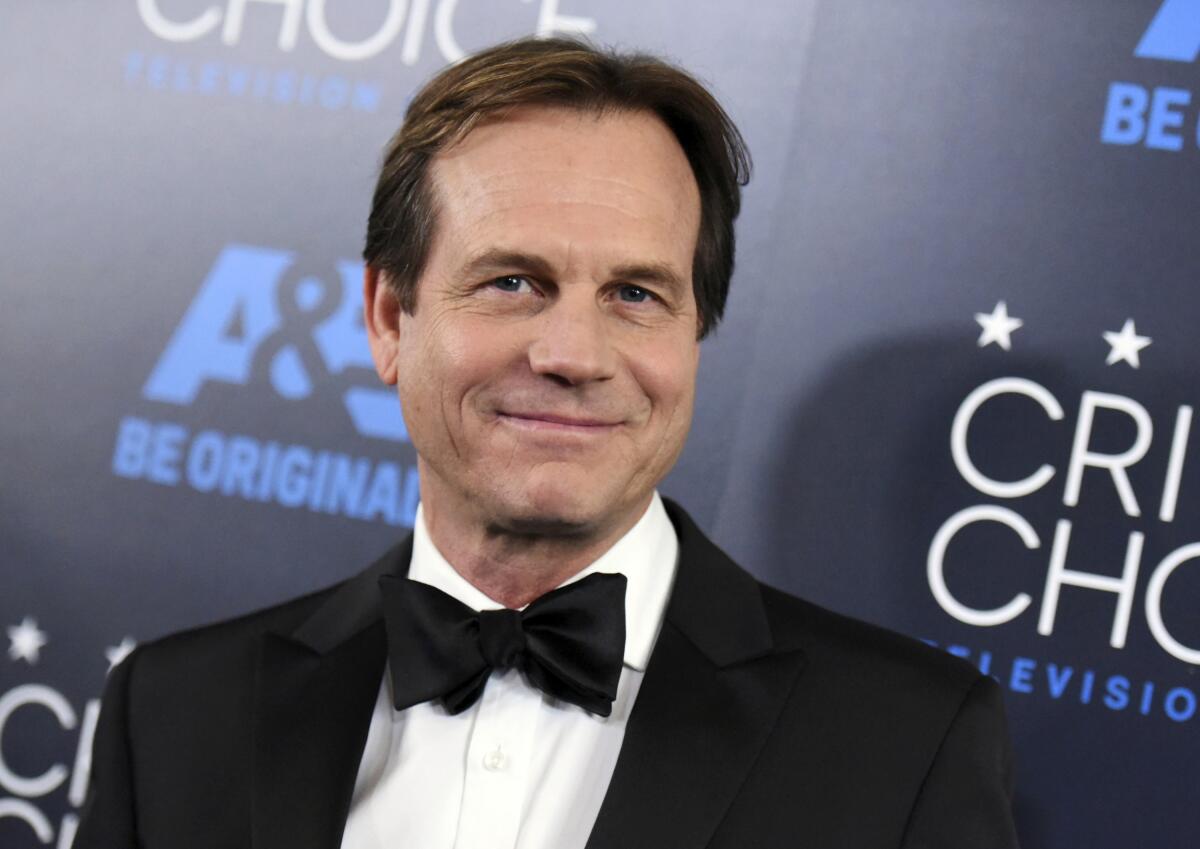 FILE - Bill Paxton arrives at the Critics' Choice Television Awards at the Beverly Hilton Hotel on May 31, 2015, in Beverly Hills, Calif. The family of the late actor has agreed to settle a wrongful death lawsuit against a Los Angeles hospital and the surgeon who performed his heart surgery shortly before he died in 2017, according to a court filing Friday, Aug. 19, 2022. (Photo by Richard Shotwell/Invision/AP, File)