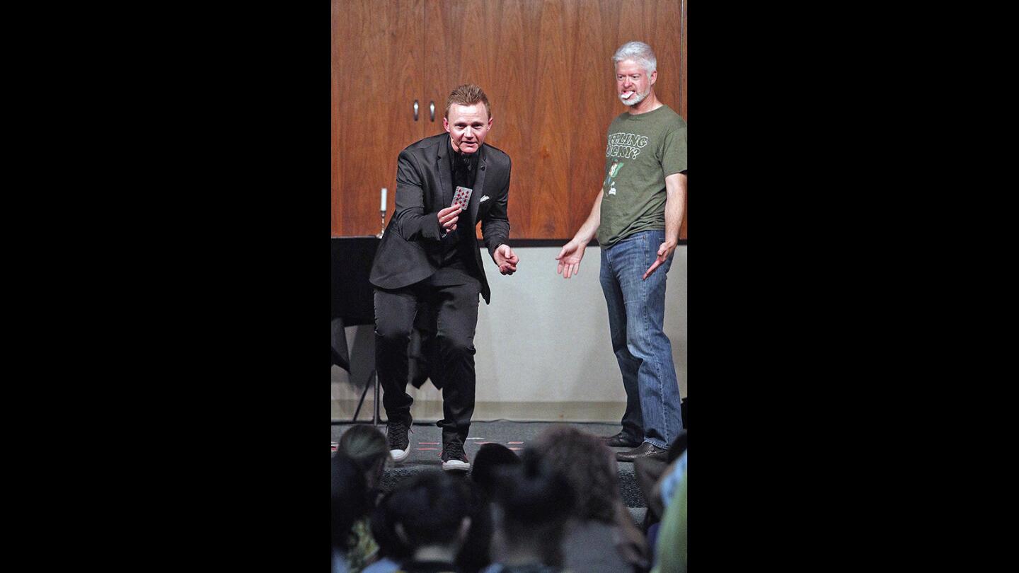 Photo Gallery: Comedian and magician Joel Ward performs for family night at Burbank Central Library