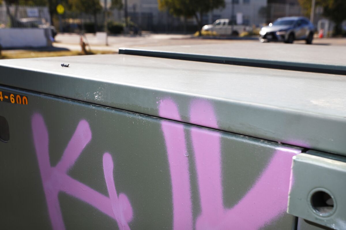 Graffiti is one of the top problems reported to the city of San Diego’s Get It Done app.