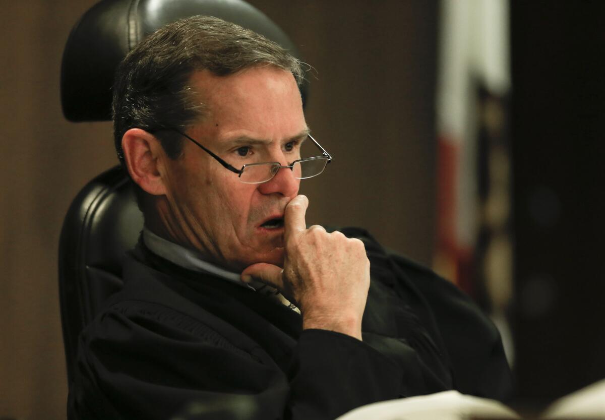 Judge Thomas Goethals listens to arguments on defense motions in Scott Dekraai's case in March.