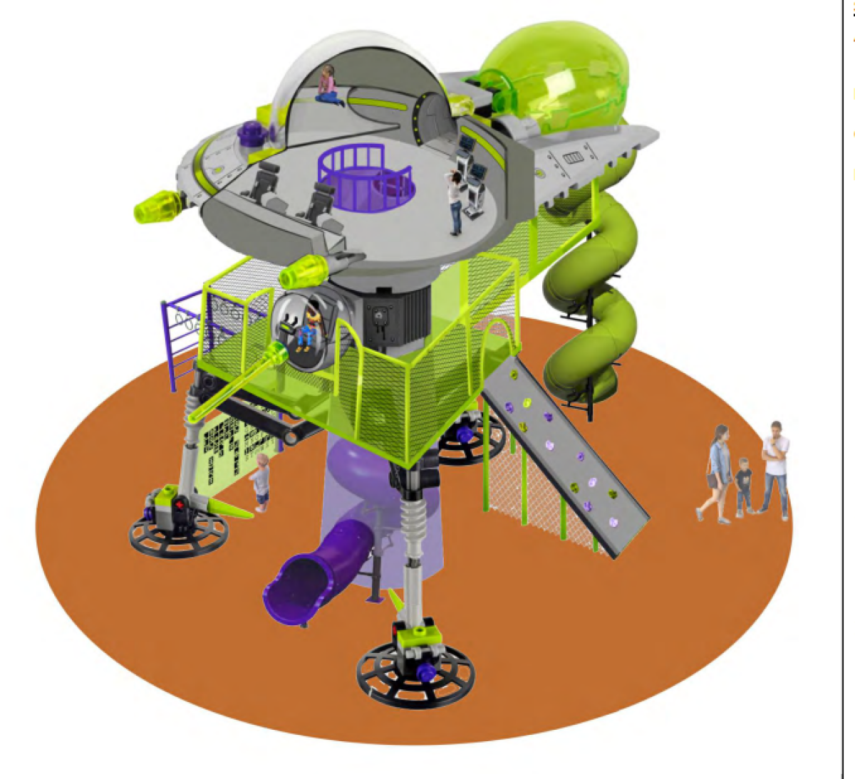 Rendering of children's play structure.