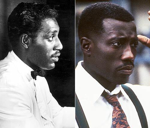 Otis Redding played by Wesley Snipes An electrifying performer cursed with a tragic death in a plane crash at only 26, Otis Redding, left, is ripe material for a Hollywood biopic. What's taking so long? We're not entirely sure if Wesley Snipes, right, is up to the task of belting out his version of "(Sittin' On) the Dock of the Bay," but if Val Kilmer can channel Jim Morrison in Oliver Stone's "The Doors," anything's possible.