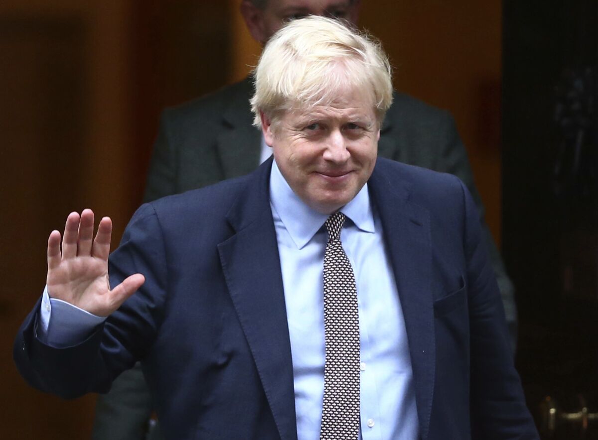 Britain's Prime Minister Boris Johnson leaves 10 Downing Street in 2019. He announced on Twitter he was self-isolating with the coronavirus.