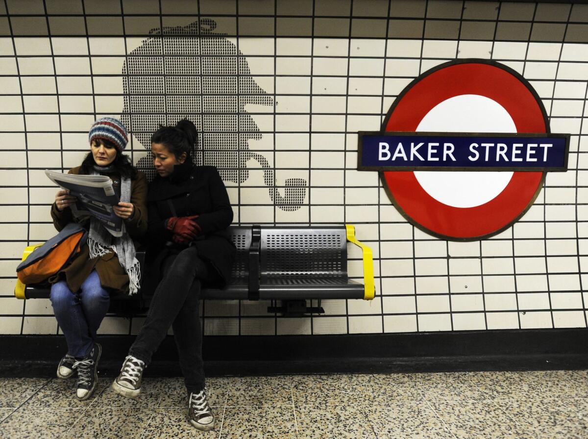 Sherlock Holmes haunts the London Tube.