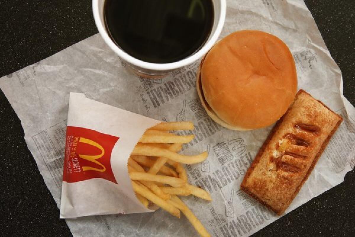 Food from a McDonald's restaurant. New research suggests that some modern conveniences -- such as fast food -- might make people more impatient.