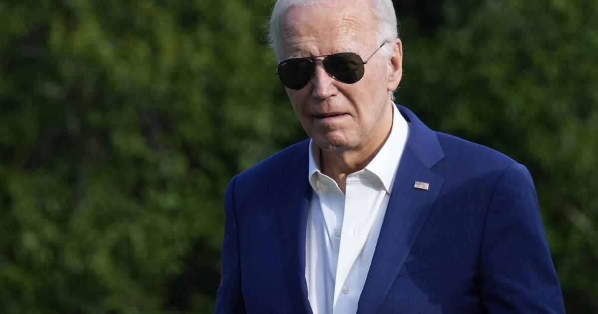 Column: Biden ought to get examined and the outcomes made public