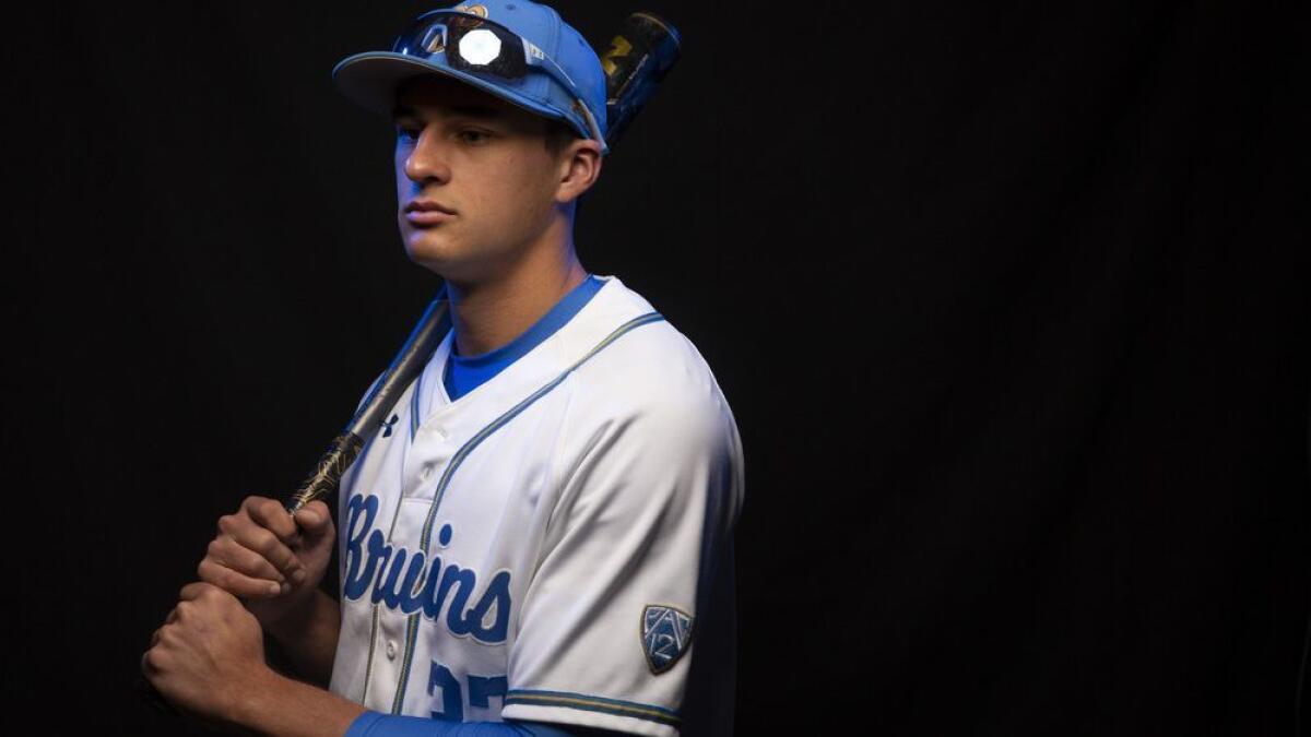 UCLA infielder Chase Strumpf poses for a portrait at UCLA's J.D. Morgan Center on Friday.