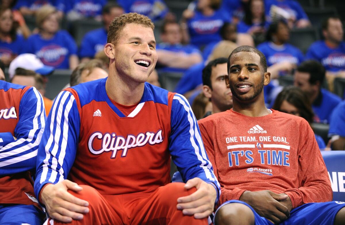Blake Griffin, left, and Chris Paul, right, were quick to refute owner Donald Sterlings assertions that the Clippers players still love him.