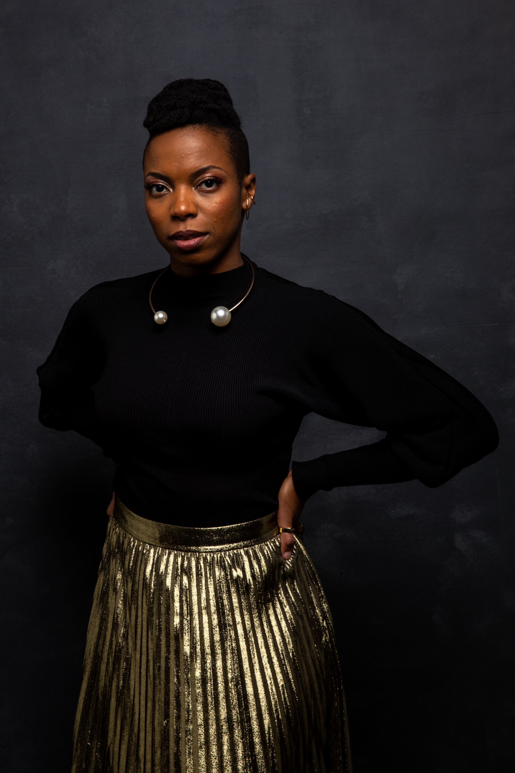Actor Sasheer Zamata from “Spree,” photographed in the L.A. Times Studio at the Sundance Film Festival.