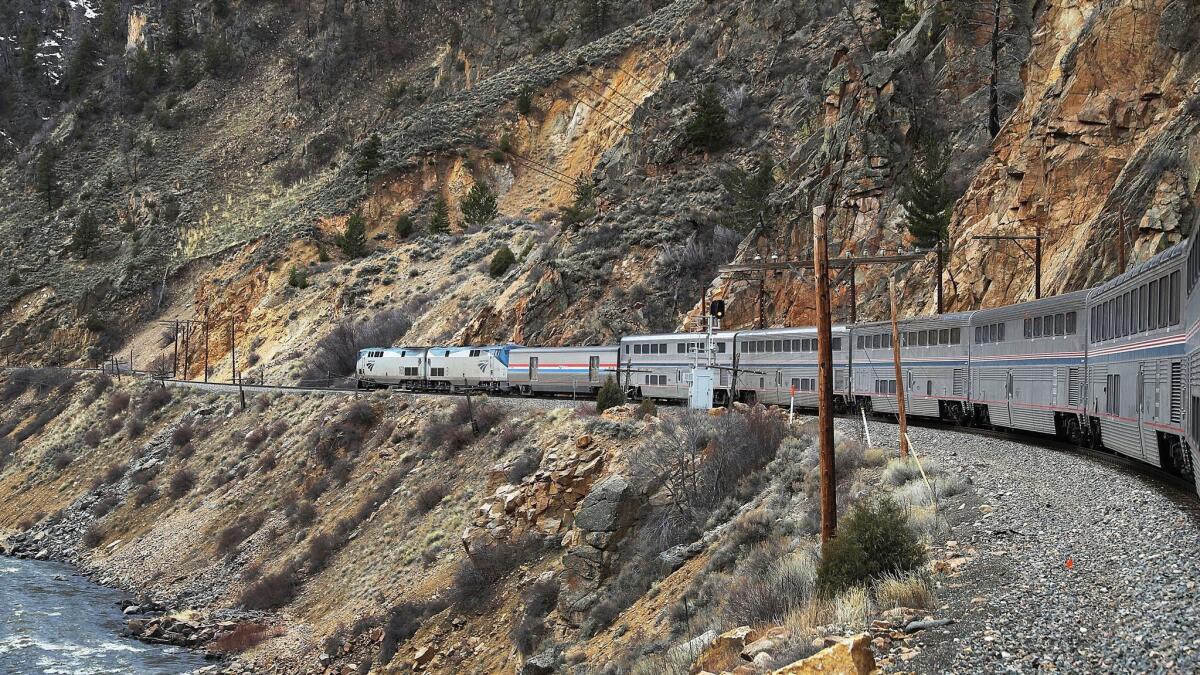Amtrak's California Zephyr rolls through Glenwood Springs, Colo., on its route between Chicago and the Bay Area.