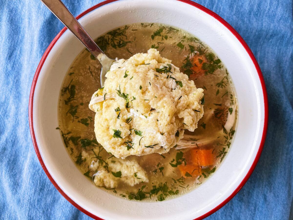 Matzo ball soup from 2 Jewish Girls.