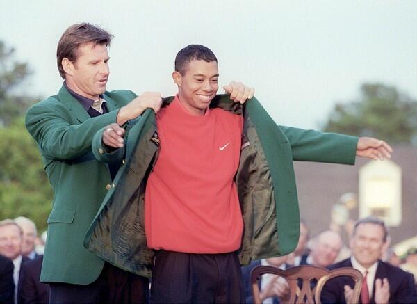 Tiger's first major win