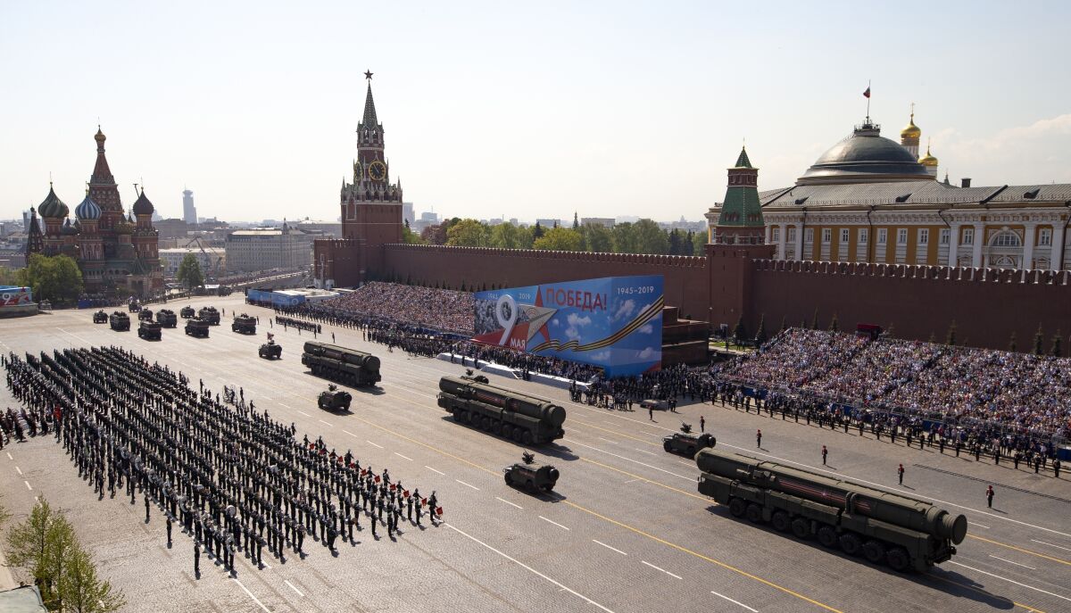 Russian military vehicles roll down Red Square Red Square