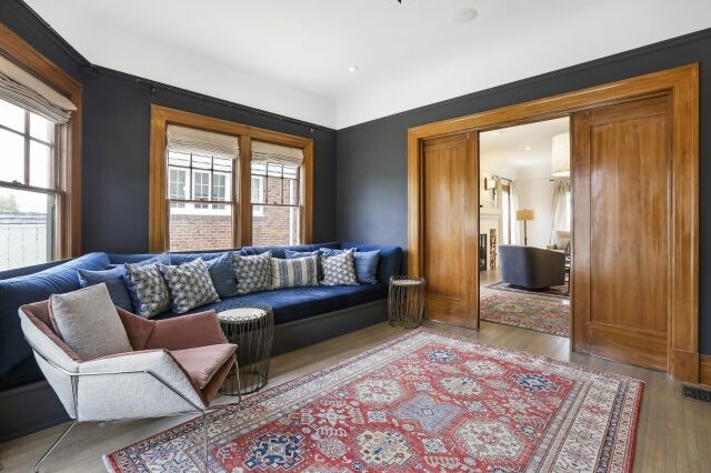 Laura Ricciardi and Moira Demos' Los Feliz home: the den.