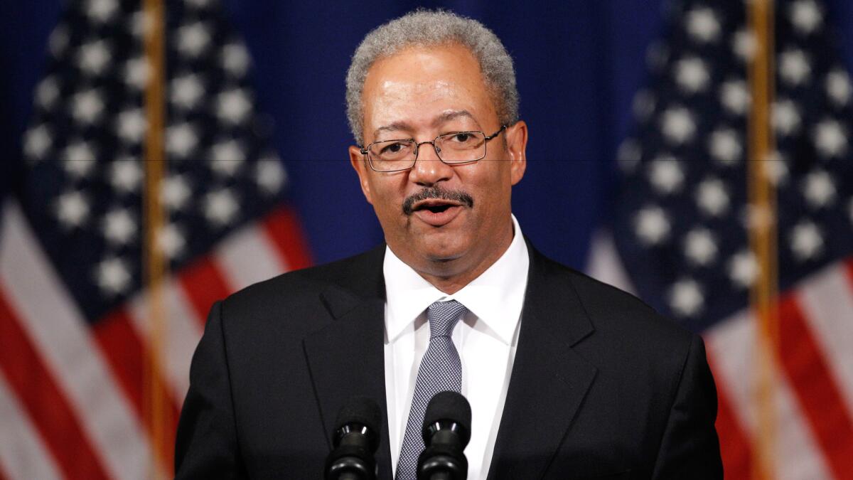 In this June 30, 2011, file photo, U.S. Rep. Chaka Fattah (D-Pa.) speaks during a Democratic National Committee event in Philadelphia.