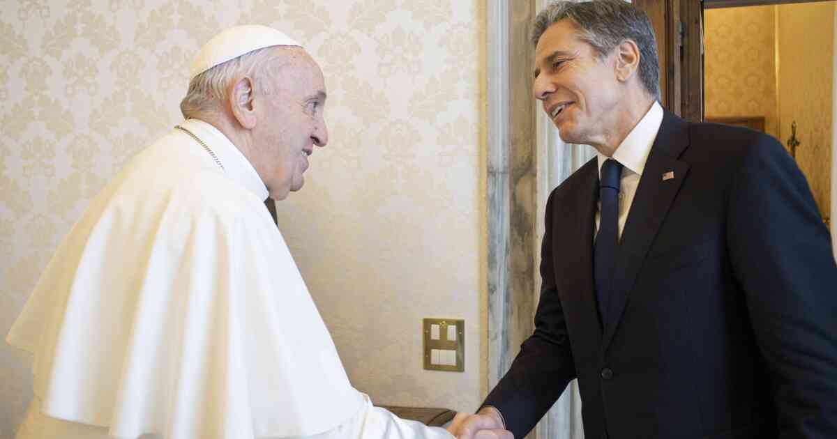 Pope Francis meets with Secretary of State Blinken at the Vatican Pope Francis meets with Secretary of State Blinken at the Vatican
