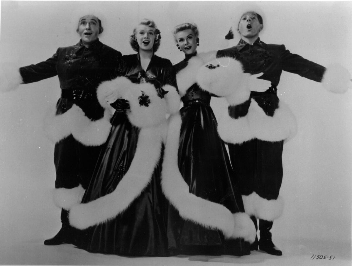 Bing Crosby, left, Rosemary Clooney, Vere Ellen and Danny Kaye in “White Christmas” (1954)