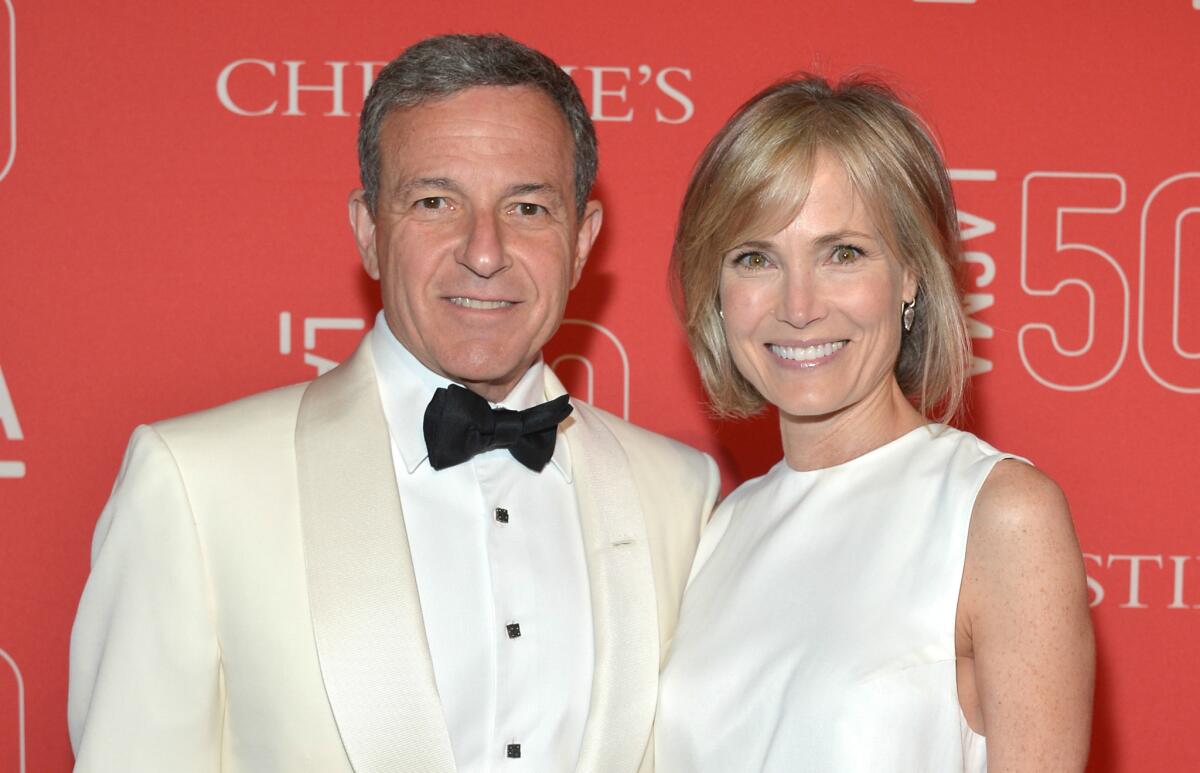 Walt Disney Co. Chairman and Chief Executive Robert Iger and his wife, Willow Bay, director of the Annenberg School of Journalism at USC, attend the LACMA 50th Anniversary Gala on April 18, 2015.