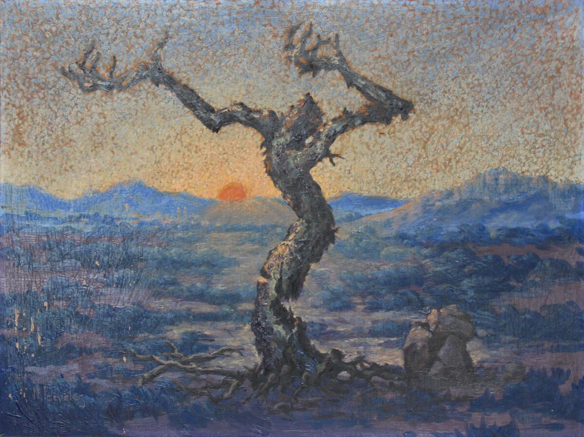 This painting of a spooky tree helped inspire the San Diego Opera triptych "Ghosts."